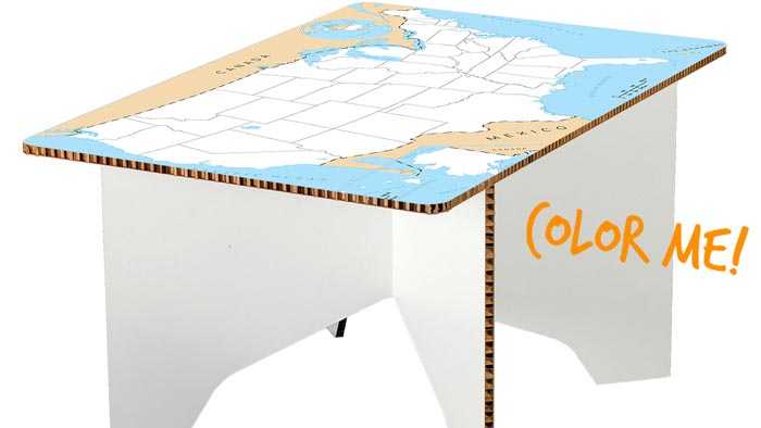 Dry Erase Map Table Flatgoods Grand Rapids Mi