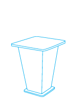 Custom Carboard Printing Corb 18 End Table