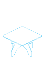 Custom Cardboard Printing Cobb Square Table